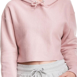 Sweat à capuche court zippé personnalisable avec logo pour femme, grande taille, style streetwear, en coton et élasthanne, séchage rapide - Product Image 6