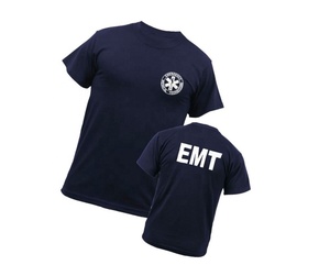 Kỹ thuật viên đồng phục EMT trang phục cho nam giới và phụ nữ đầu tiên responder EMS quần áo anh paramedic đồng phục màu xanh t Áo sơ mi - Product Image 2