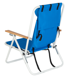 Sedia da Spiaggia Blu Portatile ad Alta Resistenza con Poggiatesta Regolabile, Stesso Modello Codice 99460325 - Product Image 6