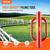 Heavy Duty 22LB Carbon Steel Farm Post Rammer 4.11 Inner Diameter T Post Pole Pounder Fence Post Driver Handles