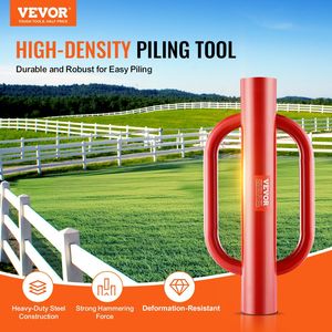 Heavy Duty 22LB Carbon Steel Farm <b>Post</b> Rammer 4.11 Inner Diameter T <b>Post</b> Pole Pounder Fence <b>Post</b> <b>Driver</b> Handles - Product Image 2