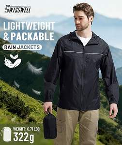 Veste coupe-vent longue d'hiver pour homme, style designer, avec capuche, col montant, coupe vintage, légère et résistante au vent, vente en gros - Product Image 5