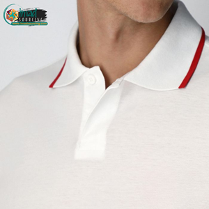 Custom Logo <b>Men's</b> White Long Sleeve <b>Polo</b> <b>Shirt</b> <b>Red</b> Contrast Tipping Collar Golf <b>Polo</b> Manufacturer - Product Image 2