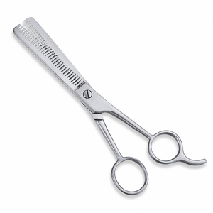 Wholesale Silver Hair Thinning Scissors Professional Barber Texturizing <b>Shears</b> Custom Logo - Product Image 1