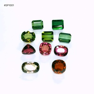 Juego de 10 turmalinas multicolor de 41.35 ct, grado 3A, formas mixtas, gemas sueltas en tonos verde, rosa, marrón y naranja para la elaboración de conjuntos de joyería. - Product Image 2