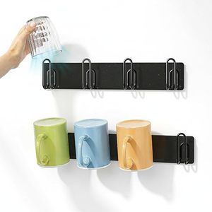 Support mural en métal pour tasses, double niveau, auto-adhésif, pour cuisine, style moderne - Product Image 4