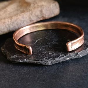 Hammered <b>copper</b> <b>bracelet</b> Rustic Viking Style Pure <b>copper</b> <b>bracelet</b> 7th anniversary gift <b>Copper</b> cuff bangle Arthritis <b>bracelet</b> - Product Image 1