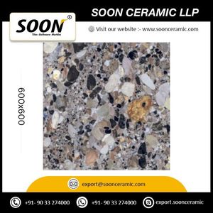 Cobbestene - Porcelana Pulida con Acabado Brillante Natural, 8.5 mm de Grosor, Baja Absorción de Agua, Resistente al Desgaste, 600x600 mm, Diseño Moderno - Product Image 2