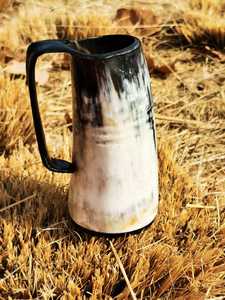 Mug de luxe moderne en corne de vache, fait main, avec poignée, écologique, compatible lave-vaisselle, verre à bière, vin, cocktail pour les occasions de mariage - Product Image 5