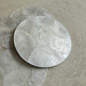 Posavasos Redondos de Lujo RTS con Incrustaciones de Concha de Capiz para Bebidas, para Mesa de Centro, Bar, Comedor y Decoración del Hogar, de Vietnam - Product Image 2