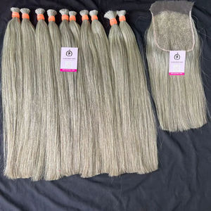 Extensiones de Cabello Humano Liso Natural, Ondulado y Rizado, Paquete a Granel, Ligero y Ecológico - Product Image 1