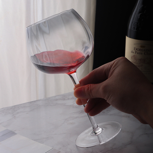 Verre à Gobelet en Cristal Soufflé à la Main Côtelé Coloré et Réutilisable pour Mariage, Verre à Vin avec Ballon à <span class=keywords><strong>Gin</strong></span> - Product Image 6