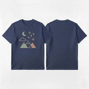 Camiseta de Hombre con Estampado Gráfico Minimalista, Manga Corta, Algodón Premium, Corte Ajustado, Informal, Moda de Verano - Product Image 4