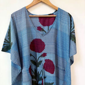 Nouvelle Robe de Nuit Femme Évasée Imprimé Animal en Coton Doux Indien, Longueur Genou, Style Kaftan, avec Dentelle, pour Plage ou Cadeau Demoiselle d'honneur - Product Image 1