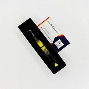 Pinzas para Pestañas Somofy Enterprises, Acero Inoxidable, Diseño de Corazón, Punta de Precisión, Ángulo de 90 Grados, Caja Negra, Empaque en Tarjeta, Perfecto - Product Image 3