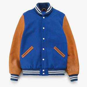 Blouson universitaire en cuir et laine 2025 avec broderie chenille, style bomber, pour école, collège, université, baseball, personnalisable OEM - Product Image 5