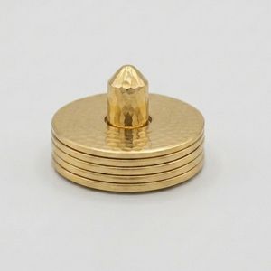 Premium Quality <b>Hammered</b> Metal Coaster Set Bronze Finish Round Drink Mats with <b>Holder</b> Luxury Design Home Decor Tableware Barware - Product Image 2