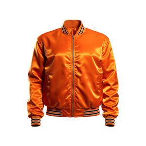 Chaqueta Satinada Casual Unisex 100% Poliéster, Chaqueta Varsity Satinada Personalizada para Hombre con MOQ Bajo - Product Image 3