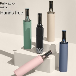 10 Bone <b>Automatic</b> Black Glue Anti-Rain Dual-Purpose Folding Sun <b>Umbrella</b> Wholesale Advertising Manufacturers Spot Wholesale - Product Image 2