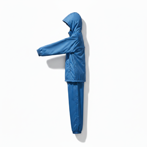 ชุดกันฝน ODM แบบธุรกิจลำลอง เป็นมิตรกับสิ่งแวดล้อม กันน้ำได้ น้ำหนักเบา ใช้ซ้ำได้ ผลิตจากโพลีเอสเตอร์ เสื้อกันฝนและกางเกงสำหรับผู้ขับขี่มอเตอร์ไซค์ - Product Image 3