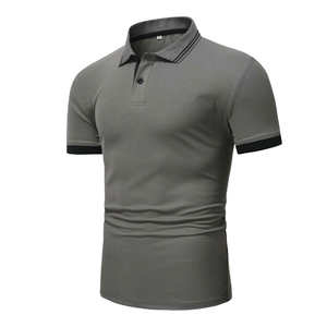 Chemises polo, chemises polo boutonnées, t-shirts de golf imprimés vintage, chemises à manches courtes pour hommes, col à revers, tricotées, décontractées, brodées - Product Image 1