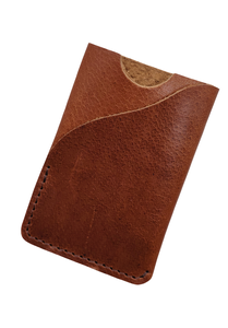 Handmade Vintage Slim Card <b>Wallet</b> Genuine Leather Button Closure Polyester Lining Unisex Portable Credit Card <b>Holder</b> - Product Image 6