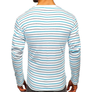 Fashion Autumn Round Neck Slim Fit Solid <b>Long</b> <b>Sleeve</b> Blank Nonwoven Quick Dry Polyester/Cotton <b>Men's</b> Casual Sport T-ShirtsEco - Product Image 4