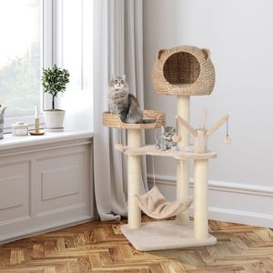 Albero Multi-livello del gatto con le palle appese rotabili e l'amaca del condominio per graffiare e giocare - Product Image 2