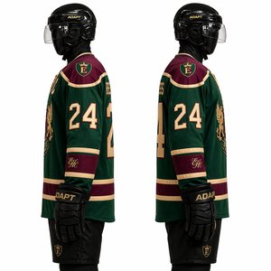 High Quality Custom Ice Hockey Jersey Men Breathable Mesh Pro Hockey <b>Shirt</b> Embroidery Twill Logo Team Uniform - Product Image 5