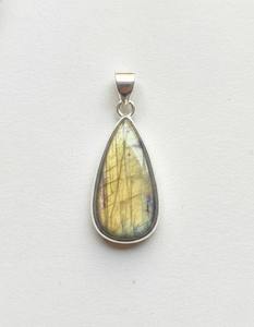 Colgante de Moda con Labradorita Natural y Plata Tibetana, Estilo Bohemia Cristiana, para Mujer - Product Image 2