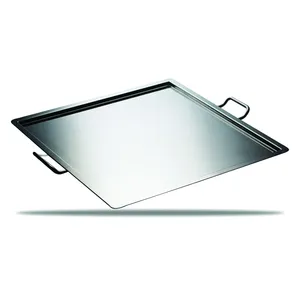 Plateau de service décoratif en aluminium de luxe, fait main, motif abstrait moderne, résistant à la chaleur, pour la salle à manger - Product Image 1