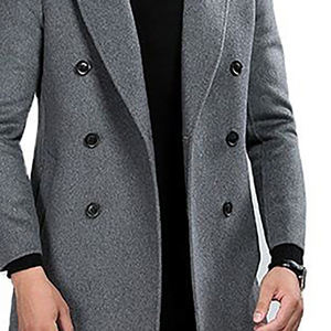 Abrigo de Invierno para Hombre de Primera Calidad con Cierre de Botones Cruzados, 100% Lana, Color y Logotipo Personalizables - Product Image 5