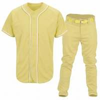 Uniforme de baseball 100% polyester, tissu respirant, léger, coupe confortable, uniforme de baseball unisexe, idéal pour les vêtements de sport