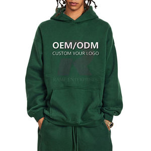 Sweat-shirt à capuche décontracté OEM en coton 100% pour l'automne, coupe oversize à manches longues et épaules tombantes, avec impression numérique et anti-boulochage - Product Image 1