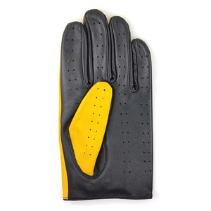 Hot Selling Leather Winter Driver <b>Gloves</b> Yellow And Black Trim Anti Slip Comfortable Breathable Racing <b>Driving</b> <b>Gloves</b> - Product Image 5