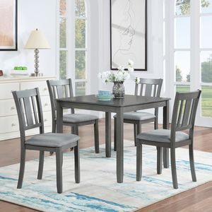 <b>Small</b> Space 4-Person Dining <b>Table</b> Gray Wooden <b>Kitchen</b> <b>Table</b> <b>for</b> <b>Small</b> Spaces ONLY the <b>TABLE</b> - Product Image 2