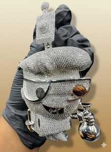 Colgante Personalizado de Personaje de Dibujos Animados con Diamantes de Imitación VVS, Plata de Ley 925, Estilo Hip Hop, para Hombre - Product Image 4