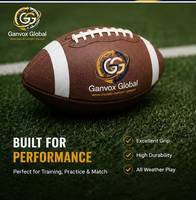 GANVOX GLOBAL Amerikan Futbolu Dayanıklı Antrenman Topu Bütil İç Lastikli Pratik Maçlar İçin Mükemmel Tutuşlu Her Hava Koşuluna Uygun Dış Mekan Oyun Topu