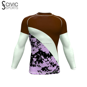 Hombres MMA BJJ Rash Guard Ropa deportiva totalmente sublimada para entrenamiento de artes marciales Competición Lucha libre - Product Image 4