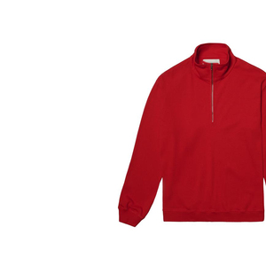 Men's Women's Oversized <b>Mock</b> <b>Neck</b> Half Zip Sweatshirt Plain Cotton Custom Logo Streetwear <b>Top</b> - Product Image 3