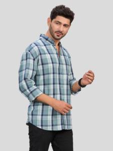 Chemise à carreaux 100 % coton pour homme, manches longues, décontractée, en flanelle respirante, écologique, pour l'hiver - Product Image 1