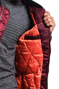 Nuevas Chaquetas Bomber de Moda Urbana al por Mayor para Hombre, Chaqueta Bomber Vintage de Satén Oversize de Poliéster para Invierno - Product Image 6