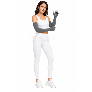 Unisex Fingerless <b>Arm</b> <b>Sleeve</b> Gloves UV Protection Long <b>Compression</b> Gloves For Cycling, Driving, Sports And Sun Protection - Product Image 2