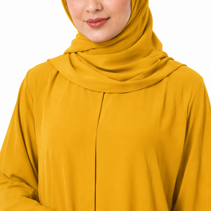 Abaya amarilla Dubai Elite Modest, abaya amarilla real y morado oscuro, abaya de estilo Dubai, abaya para uso diario. - Product Image 2