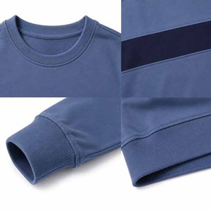 เสื้อสเวตเชิ้ตคอกลมสีน้ำเงินบล็อกสีสำหรับผู้ชาย ทรงปกติ ผ้าฝ้ายถัก สวมใส่สบายๆ ในฤดูใบไม้ร่วง ระบายอากาศได้ดี - Product Image 6