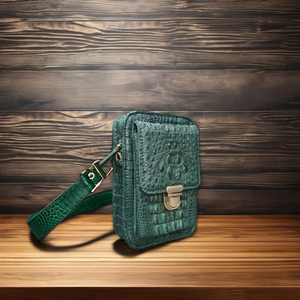 Vente en gros de sac à bandoulière réglable en cuir véritable tendance sac de poitrine réfléchissant imperméable pour téléphone portable d'affaires sac de taille décontracté - Product Image 2