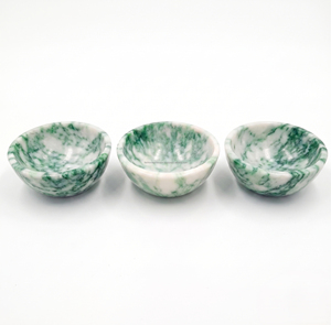 Nouvelle coupelle artisanale en résine de 4 pouces, effet marbre vert et blanc, pour la décoration intérieure - Product Image 2