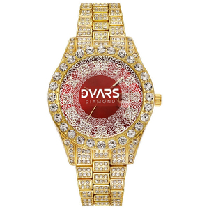 Reloj de Cuarzo Hip Hop para Hombre, Correa de Acero Premium, Esfera con Números Romanos, Reloj de Pulsera Masculino de Lujo, Completamente Incrustado en Cristales - Product Image 2