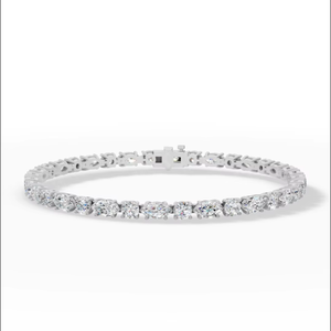 Luxury 18K Gold Marquise Lab Grown Diamond Tennis <b>Bracelet</b> 38 <b>Stones</b> | 7 Inch Contemporary Designer Fine Jewelry for Women | - Product Image 5