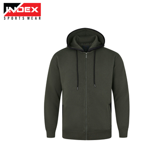 เสื้อฮู้ดซิปผู้ชาย INDEX SPORTSWEAR ทรงปกติ สีพื้น สวมใส่สบายๆ สำหรับฤดูใบไม้ร่วง ผลิตจากผ้าฝ้าย 100% แบบเฟรนช์เทอร์รี่ - Product Image 1